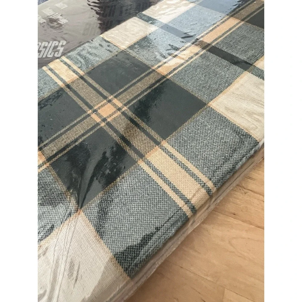 Vintage Green Plaid Duvet Cover 54 X 78